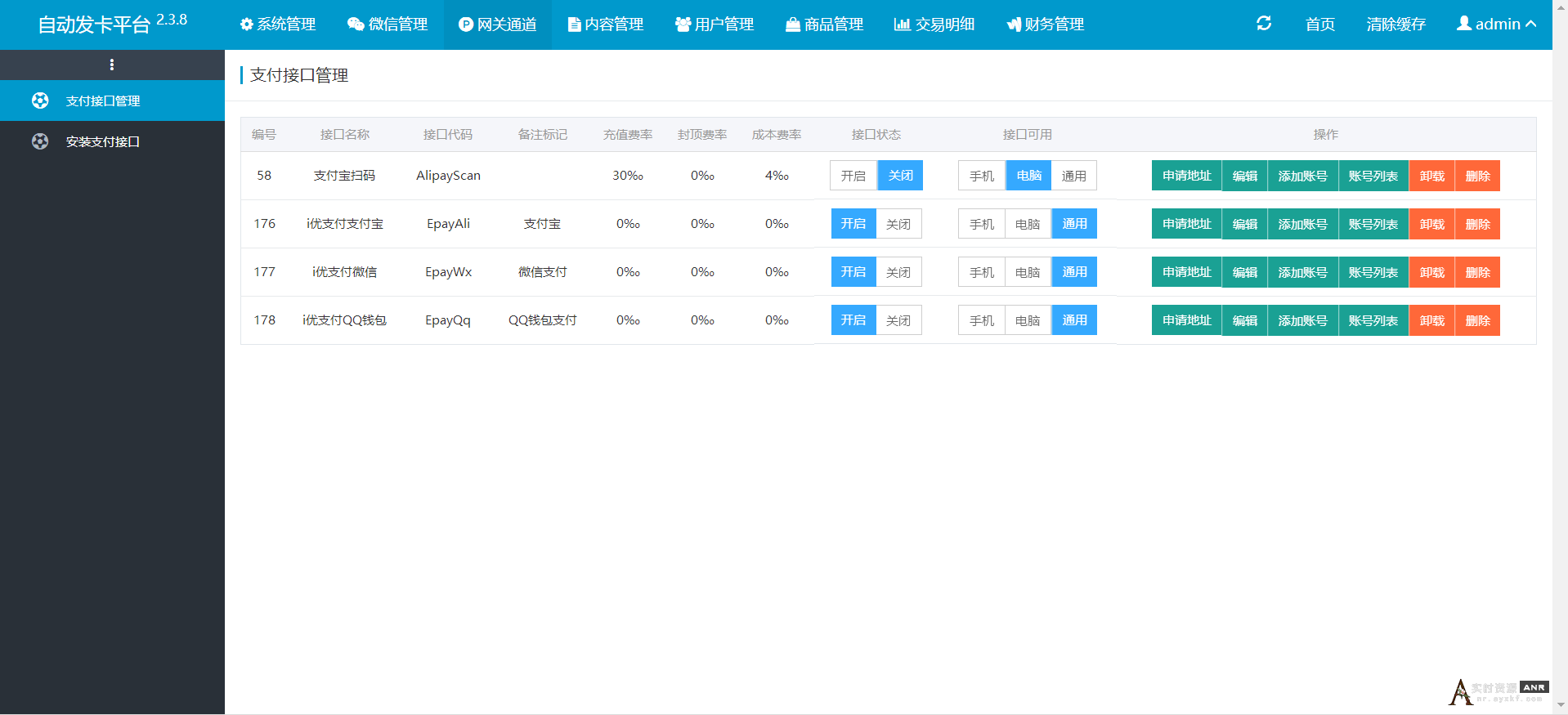 知宇企业自动发卡系统易支付接口版 网络资源 图3张