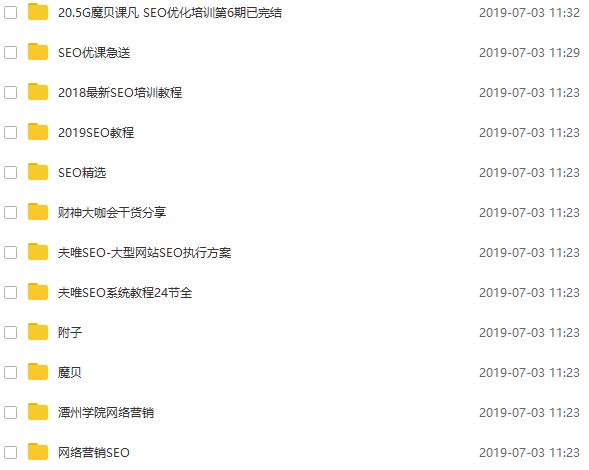 2019最新SEO和网络营销营销教程 网络资源 图1张