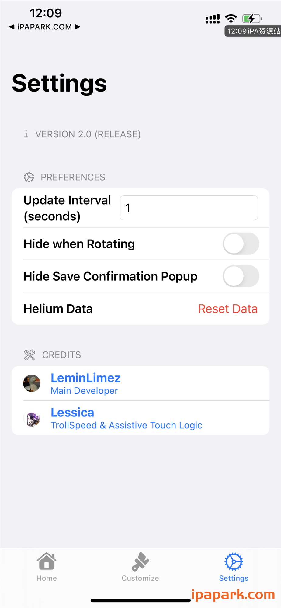 Helium 2.0.1 状态栏美化工具-ANR资源网 更多 图4张