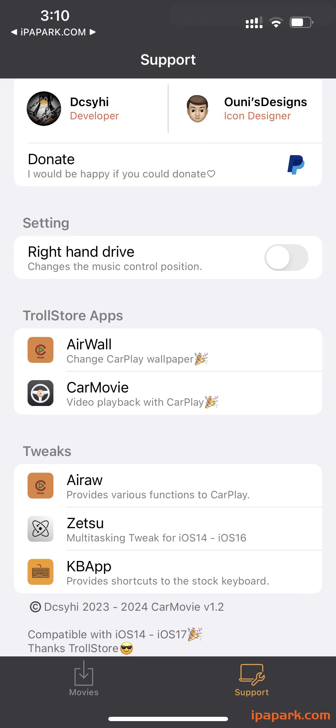 CarMovie v1.2 汽车CarPlay播放视频-ANR资源网 更多 图2张