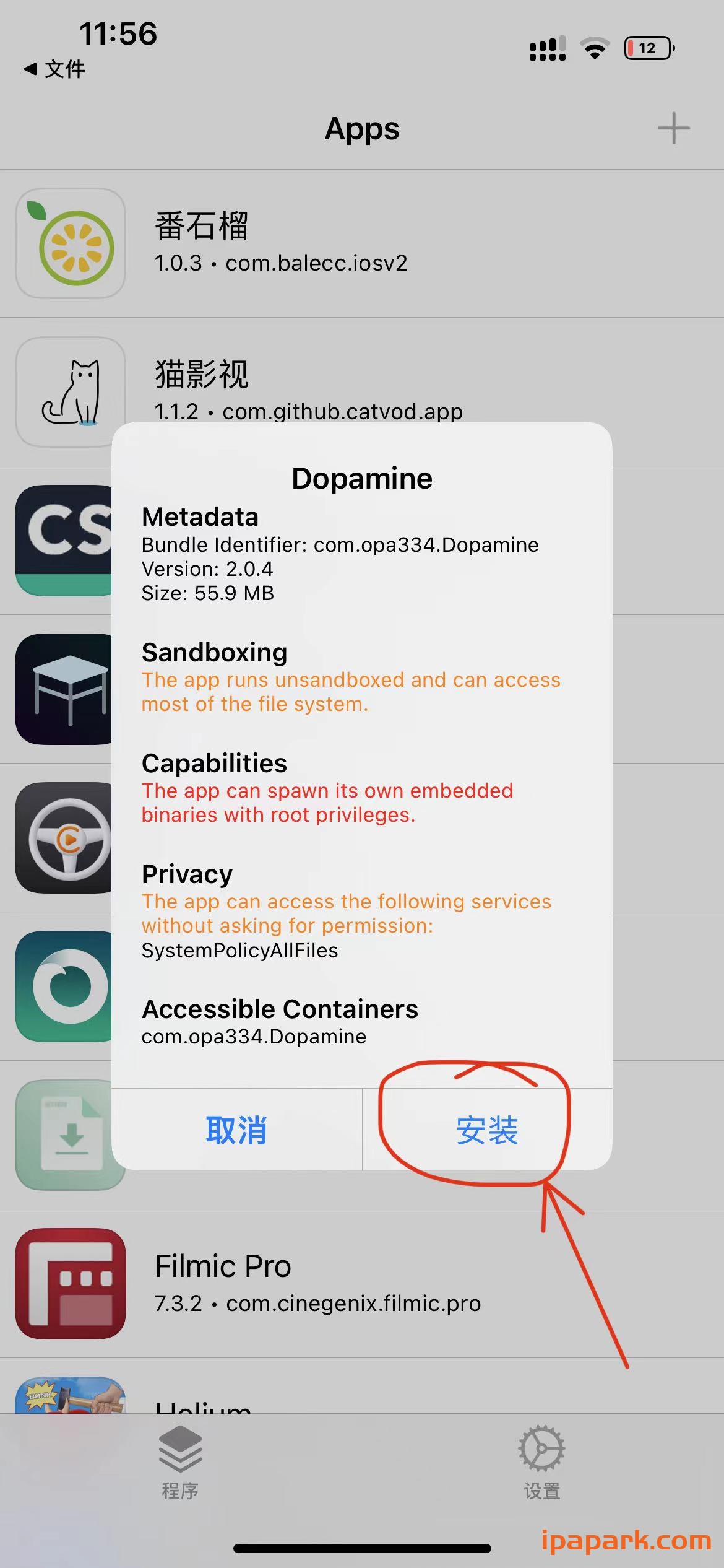 Dopamine1-2 多巴胺越狱安装教程 保姆级-ANR资源网 IOS玩机 图4张